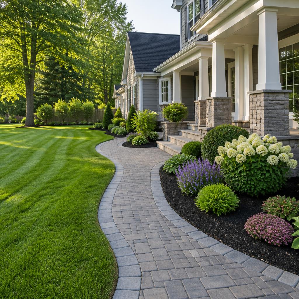 Bed refresh and paver walkway — sample project